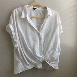 Express soft twist front shirt